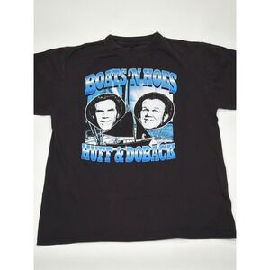 Step Brothers Boats N Hoes Graphic T-Shirt Black Mens Medium Huff & Doback 2018